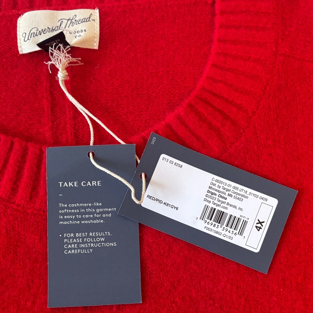 Universal Thread Bright Red Sweater - Picture 2 of 2